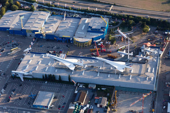 Technology Museum with Tupolev and Concorde in the district Steinsfurt in Sinsheim in the state Baden-Wuerttemberg, Germany