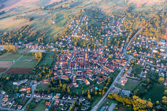 Bird's eye view of Wœrth in the state Bas-Rhin, France