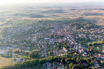 Aerial view of Bouxwiller in the state Bas-Rhin, France