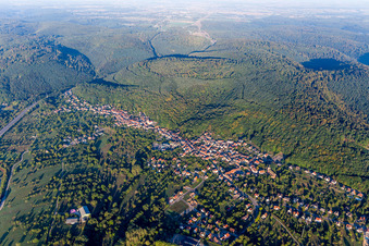 Aerial photograpy of Saint-Jean-Saverne in the state Bas-Rhin, France