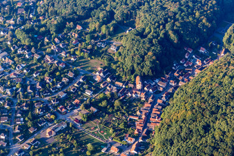 Aerial photograpy of Ottersthal in the state Bas-Rhin, France