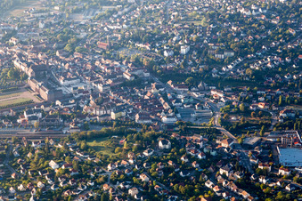 Saverne in the state Bas-Rhin, France from above