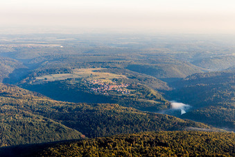 Aerial view of Eschbourg in the state Bas-Rhin, France