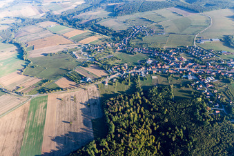 Aerial view of Lohr in the state Bas-Rhin, France