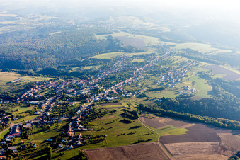 Aerial view of Montbronn in the state Moselle, France