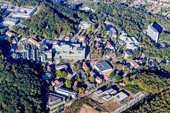Hospital grounds of the Clinic Universitaetsklinikum of Saarlanof in Homburg in the state Saarland, Germany