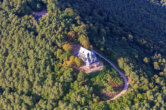 Oblique view of St. Anna Chapel in Burrweiler in the state Rhineland-Palatinate, Germany