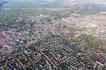 Drone image of Neustadt an der Weinstraße in the state Rhineland-Palatinate, Germany