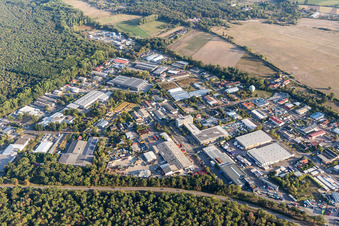 Industrial area Im Altenschemel in the district Speyerdorf in Neustadt an der Weinstraße in the state Rhineland-Palatinate, Germany