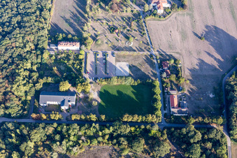 Oblique view of Campus Lachen Deaconesses in the district Speyerdorf in Neustadt an der Weinstraße in the state Rhineland-Palatinate, Germany