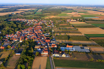 Village view from the west in Winden in the state Rhineland-Palatinate, Germany