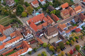 Demo "Women's Alliance Kandel" vs. "AntiFa/We are Kandel/Grandmas against the right in Kandel in the state Rhineland-Palatinate, Germany out of the air
