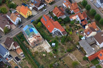 Oblique view of Construction site on Waldstr in Kandel in the state Rhineland-Palatinate, Germany
