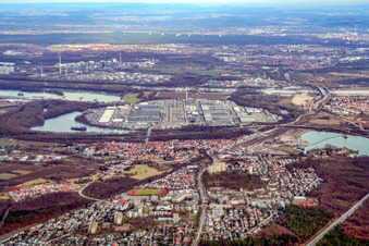 Daimler from the west in Wörth am Rhein in the state Rhineland-Palatinate, Germany