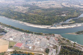 Drone recording of Lauterbourg in the state Bas-Rhin, France