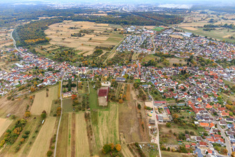 Village view from the northwest in Steinmauern in the state Baden-Wuerttemberg, Germany