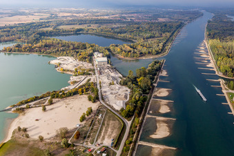 Dyckerhoff Gravières et Sablieères gravel works in Seltz in the state Bas-Rhin, France