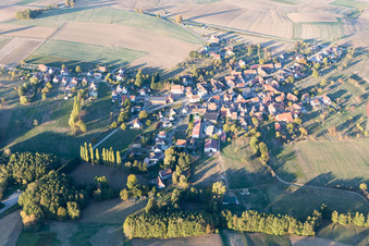 Aerial view of Keffenach in the state Bas-Rhin, France