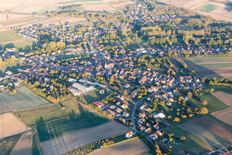 Aerial photograpy of Riedseltz in the state Bas-Rhin, France