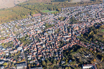 Aerial photograpy of Östringen in the state Baden-Wuerttemberg, Germany