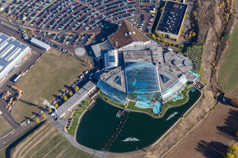 Aerial photograpy of Thermal baths & water world Sinsheim in Sinsheim in the state Baden-Wuerttemberg, Germany