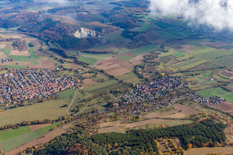 In front of the quarry Werbach in Werbach in the state Baden-Wuerttemberg, Germany