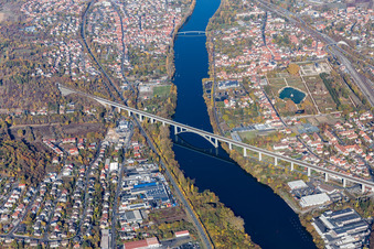 Veitshöchheim, Main Bridge in Margetshöchheim in the state Bavaria, Germany