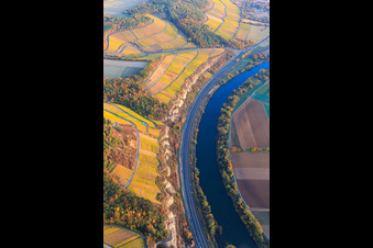 Vineyards above the Main terroir f Karlstadt - Wine and Main in the district Stetten in Karlstadt am Main in the state Bavaria, Germany