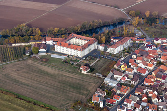 Building complex of the Maria Hilf Monastery in Grafenrheinfeld in the state Bavaria, Germany
