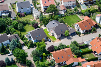 Klingbachstraße from the east in Steinweiler in the state Rhineland-Palatinate, Germany