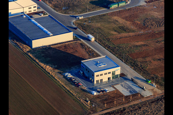 Aerial view of Netgo tax GmbH in Herxheim bei Landau in the state Rhineland-Palatinate, Germany