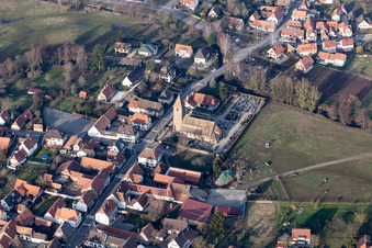 Church building of Church of St. Ulrich in the village of in Altenstadt in Grand Est, France