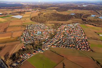 Village view from the west in Kuhardt in the state Rhineland-Palatinate, Germany