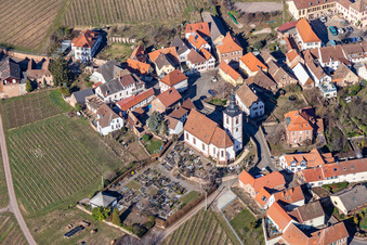 Church building in the village of in Weyher in der Pfalz in the state Rhineland-Palatinate, Germany