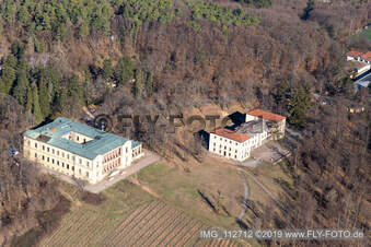 Aerial photograpy of Villa Ludwigshöhe Palace in Edenkoben in the state Rhineland-Palatinate, Germany