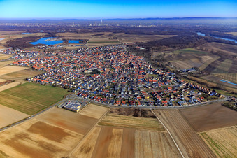 View of the town from the west in Waldsee in the state Rhineland-Palatinate, Germany
