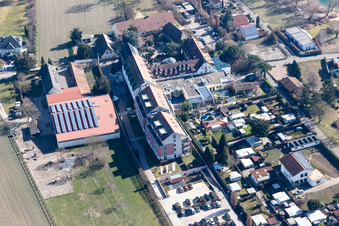 Aerial photograpy of Lindner Hotel & Spa Binshof in Speyer in the state Rhineland-Palatinate, Germany