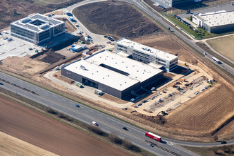 Aerial photograpy of Industrial Area North in Rülzheim in the state Rhineland-Palatinate, Germany