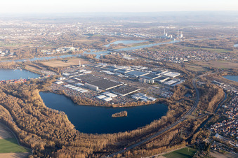Daimler truck plant in Wörth am Rhein in the state Rhineland-Palatinate, Germany