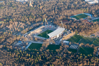 Wildparkstadion, construction site in the district Innenstadt-Ost in Karlsruhe in the state Baden-Wuerttemberg, Germany