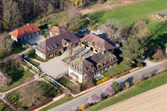 Building of the store - furniture market Bo-Gart Messe fuer Landhausstil and Gartenkultur in Bollschweil in the state Baden-Wurttemberg, Germany