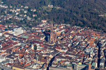 Church building of the cathedral of " Freiburger Muenster " in the district Zentrum in Freiburg im Breisgau in the state Baden-Wurttemberg, Germany