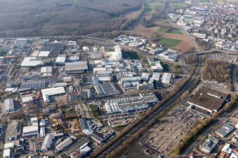 Industrial area Brühl in the district Brühl in Freiburg im Breisgau in the state Baden-Wuerttemberg, Germany