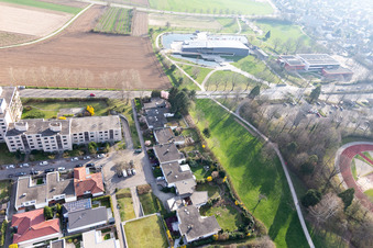 Aerial view of Frankenstr in Denzlingen in the state Baden-Wuerttemberg, Germany