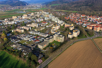 Aerial view of From the southwest in Denzlingen in the state Baden-Wuerttemberg, Germany