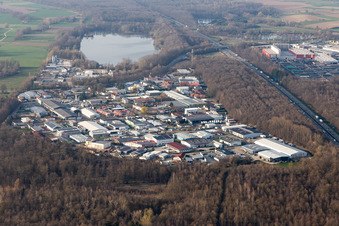 Commercial area in Teningen in the state Baden-Wuerttemberg, Germany