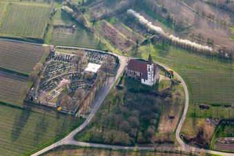 Grave rows on the grounds of the cemetery Bergfriedhof Nimburg bei Teningen in Teningen in the state Baden-Wurttemberg, Germany