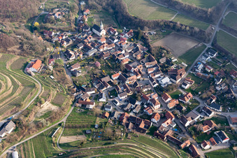 Aerial view of Amoltern in the district Königschaffhausen in Endingen am Kaiserstuhl in the state Baden-Wuerttemberg, Germany