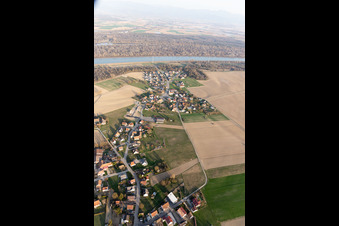 Aerial view of Geiswasser in the state Haut-Rhin, France