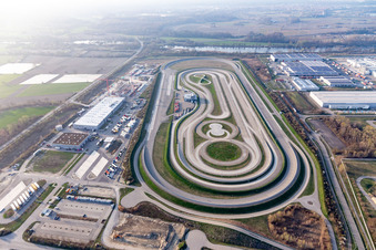 Test track for lorrys of Daimler in Woerth am Rhein in the state Rhineland-Palatinate, Germany